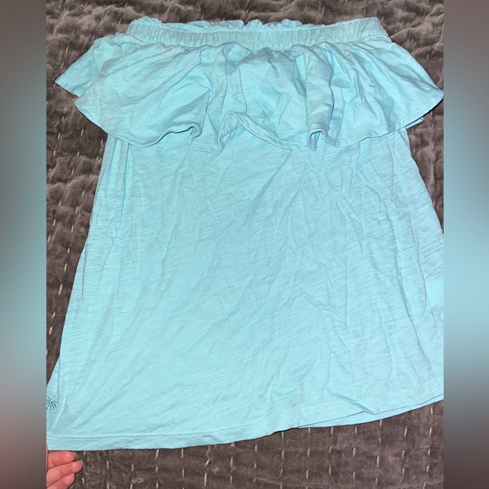 Lilly Pulitzer strapless cotton shirt size small